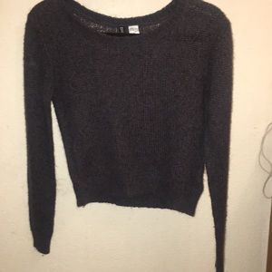 long sleeve cropped sweater